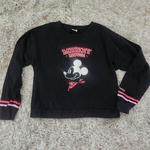 Pinko x Disney Mickey Mouse Rhinestone Detailed Crew Neck Sweatshirt Size Medium